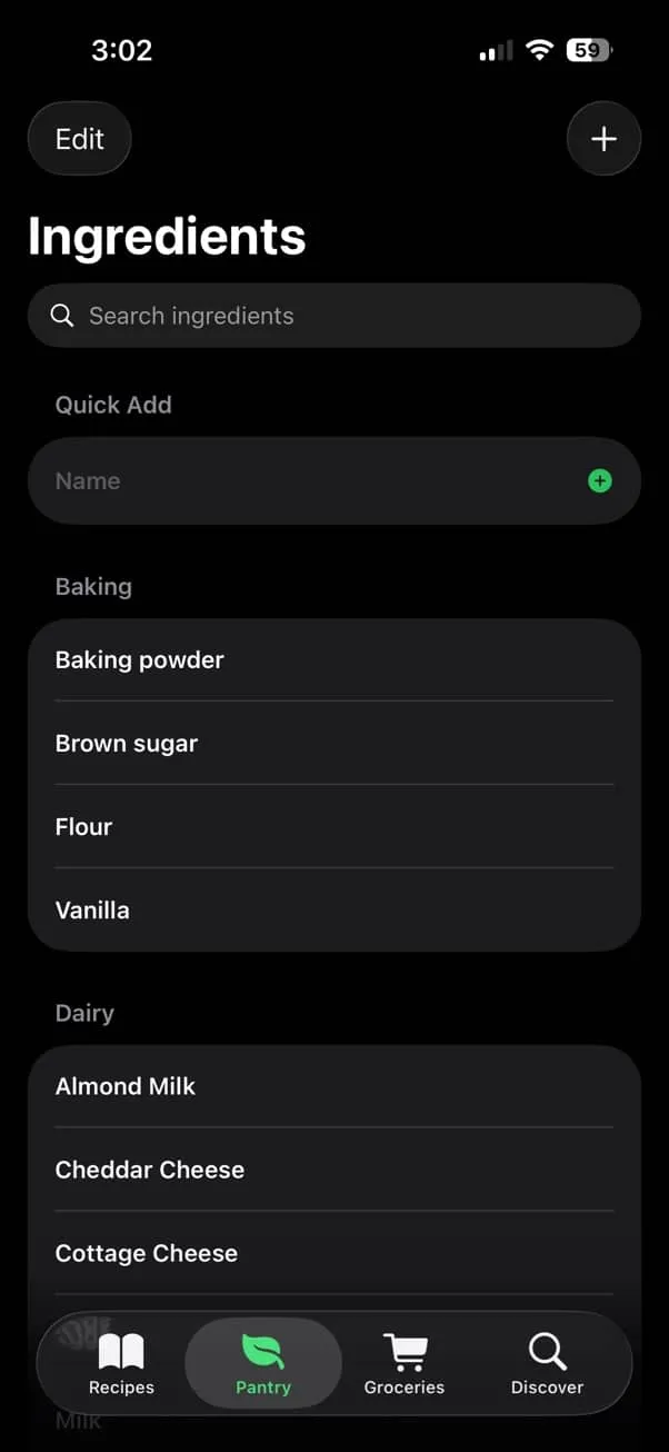 Pantry management